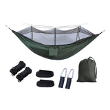 Maxbell Portable Outdoor Camping Net Nylon Hammock Hanging Bed Sleeping Army green