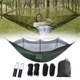 Maxbell Portable Outdoor Camping Net Nylon Hammock Hanging Bed Sleeping Army green