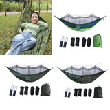 Maxbell Portable Outdoor Camping Net Nylon Hammock Hanging Bed Sleeping dark green