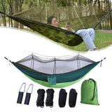 Maxbell Portable Outdoor Camping Net Nylon Hammock Hanging Bed Sleeping dark green