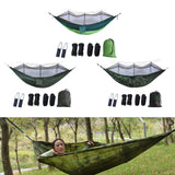 Maxbell Portable Outdoor Camping Net Nylon Hammock Hanging Bed Sleeping dark green