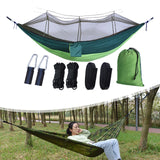 Maxbell Portable Outdoor Camping Net Nylon Hammock Hanging Bed Sleeping dark green