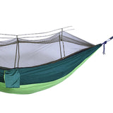 Maxbell Portable Outdoor Camping Net Nylon Hammock Hanging Bed Sleeping dark green