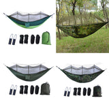 Maxbell Portable Outdoor Camping Net Nylon Hammock Hanging Bed Sleeping dark green