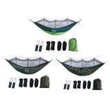 Maxbell Portable Outdoor Camping Net Nylon Hammock Hanging Bed Sleeping dark green