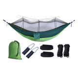 Maxbell Portable Outdoor Camping Net Nylon Hammock Hanging Bed Sleeping dark green