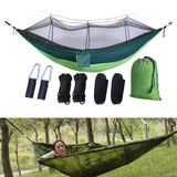 Maxbell Portable Outdoor Camping Net Nylon Hammock Hanging Bed Sleeping dark green