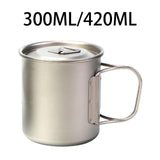Maxbell Titanium Water Cup Tableware Camping Tea Coffee Mug for Backpacking 300ML