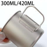 Maxbell Titanium Water Cup Tableware Camping Tea Coffee Mug for Backpacking 300ML