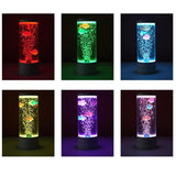 Maxbell Fantasy Electric Fish Lava Lamp Bubble Clownfish Decor Night Light White