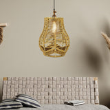 Maxbell Pendant Lamp Shade Rattan Decoration Ceiling Light Shade for Restaurant C