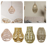 Maxbell Pendant Lamp Shade Rattan Decoration Ceiling Light Shade for Restaurant A