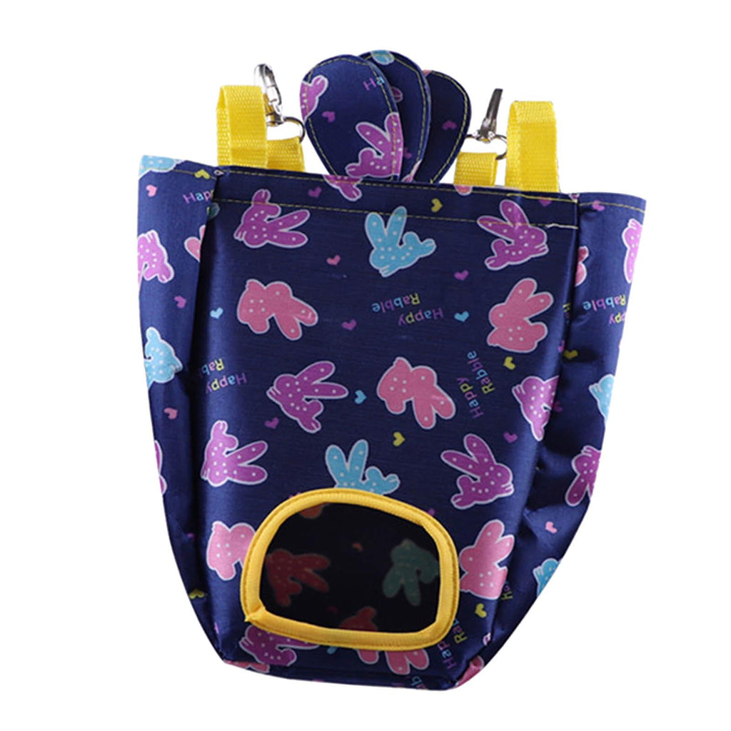 Maxbell Rabbit Hay Feeder Feeding Bag Hanging Pouch Waterproof for Cage Blue