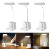 Maxbell LED Desk Lamp 3 Mode Flexible Gooseneck for Reading Desktop plug in