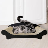 Maxbell Cat Scratcher Sofa Couch Corrugated Cardboard Lounge for Cats and Kittens Black