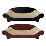 Maxbell Cat Scratcher Sofa Couch Corrugated Cardboard Lounge for Cats and Kittens Black