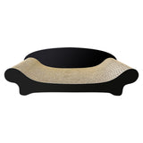 Maxbell Cat Scratcher Sofa Couch Corrugated Cardboard Lounge for Cats and Kittens Black