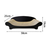 Maxbell Cat Scratcher Sofa Couch Corrugated Cardboard Lounge for Cats and Kittens Black
