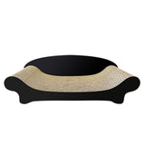 Maxbell Cat Scratcher Sofa Couch Corrugated Cardboard Lounge for Cats and Kittens Black