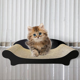 Maxbell Cat Scratcher Sofa Couch Corrugated Cardboard Lounge for Cats and Kittens Black