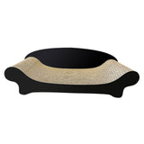 Maxbell Cat Scratcher Sofa Couch Corrugated Cardboard Lounge for Cats and Kittens Black