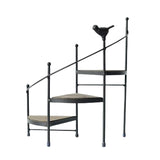 Maxbell 3 Tier Stair Style Metal Plant Stand for Indoor Living Room Corner  Black