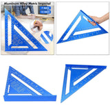 Maxbell Triangle Ruler Triangle Ruler & Angle Ruler & Protractor for DIY Woodworking 7 inch