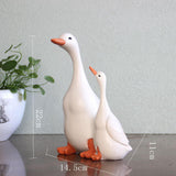 Maxbell Resin Statue Sculpture Mother & Baby Duck Home Desktop Decoration Gift