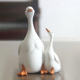 Maxbell Resin Statue Sculpture Mother & Baby Duck Home Desktop Decoration Gift