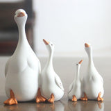 Maxbell Mother Duck and Ducklings Figurine Sculpture Resin Statue Crafts L 10X15cm