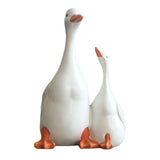 Maxbell Mother Duck and Ducklings Figurine Sculpture Resin Statue Crafts L 10X15cm