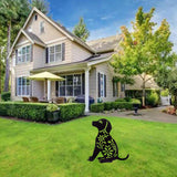 Maxbell Black Dog Shaped Decor Figure Acrylic Garden Stake for Backyard Lawn Home