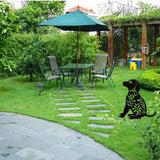 Maxbell Black Dog Shaped Decor Figure Acrylic Garden Stake for Backyard Lawn Home