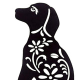 Maxbell Black Dog Shaped Decor Figure Acrylic Garden Stake for Backyard Lawn Home