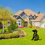 Maxbell Black Dog Shaped Decor Figure Acrylic Garden Stake for Backyard Lawn Home