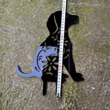Maxbell Black Dog Shaped Decor Figure Acrylic Garden Stake for Backyard Lawn Home