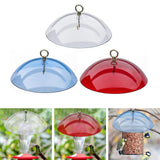 Maxbell Hanging Bird Feeder Protective Cover 10 inch Mealworm Feeders Cover Baffle Transparent