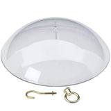 Maxbell Hanging Bird Feeder Protective Cover 10 inch Mealworm Feeders Cover Baffle Transparent