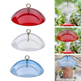 Maxbell Hanging Bird Feeder Protective Cover 10 inch Mealworm Feeders Cover Baffle Transparent
