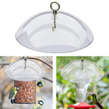 Maxbell Hanging Bird Feeder Protective Cover 10 inch Mealworm Feeders Cover Baffle Transparent
