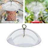 Maxbell Hanging Bird Feeder Protective Cover 10 inch Mealworm Feeders Cover Baffle Transparent