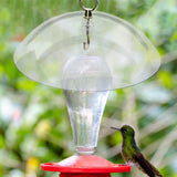 Maxbell Hanging Bird Feeder Protective Cover 10 inch Mealworm Feeders Cover Baffle Transparent