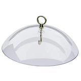Maxbell Hanging Bird Feeder Protective Cover 10 inch Mealworm Feeders Cover Baffle Transparent