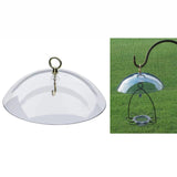 Maxbell Hanging Bird Feeder Protective Cover 10 inch Mealworm Feeders Cover Baffle Transparent