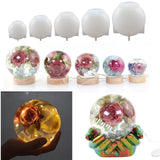 Maxbell Sphere Ball Resin Mold Silicone Epoxy Mould DIY Pendant Jewelry Making Tool 80mm