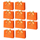 Maxbell 10x Party Gift Bag Resuable Thicken Paper for Celebrations Party Baby Shower Orange XS