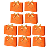 Maxbell 10x Party Gift Bag Resuable Thicken Paper for Celebrations Party Baby Shower Orange XS