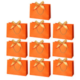 Maxbell 10x Party Gift Bag Resuable Thicken Paper for Celebrations Party Baby Shower Orange XS