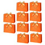 Maxbell 10x Party Gift Bag Resuable Thicken Paper for Celebrations Party Baby Shower Orange XS