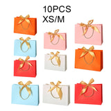 Maxbell 10x Party Gift Bag Resuable Thicken Paper for Celebrations Party Baby Shower Pink XS